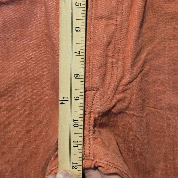 Levis 501 White Oak Cone Denim Jeans Button Fly Salmon Orange Mens Fit Sz 32x29 - Picture 4 of 14
